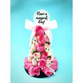 25cm Pastel Pink Unicorn Strawberry Tower